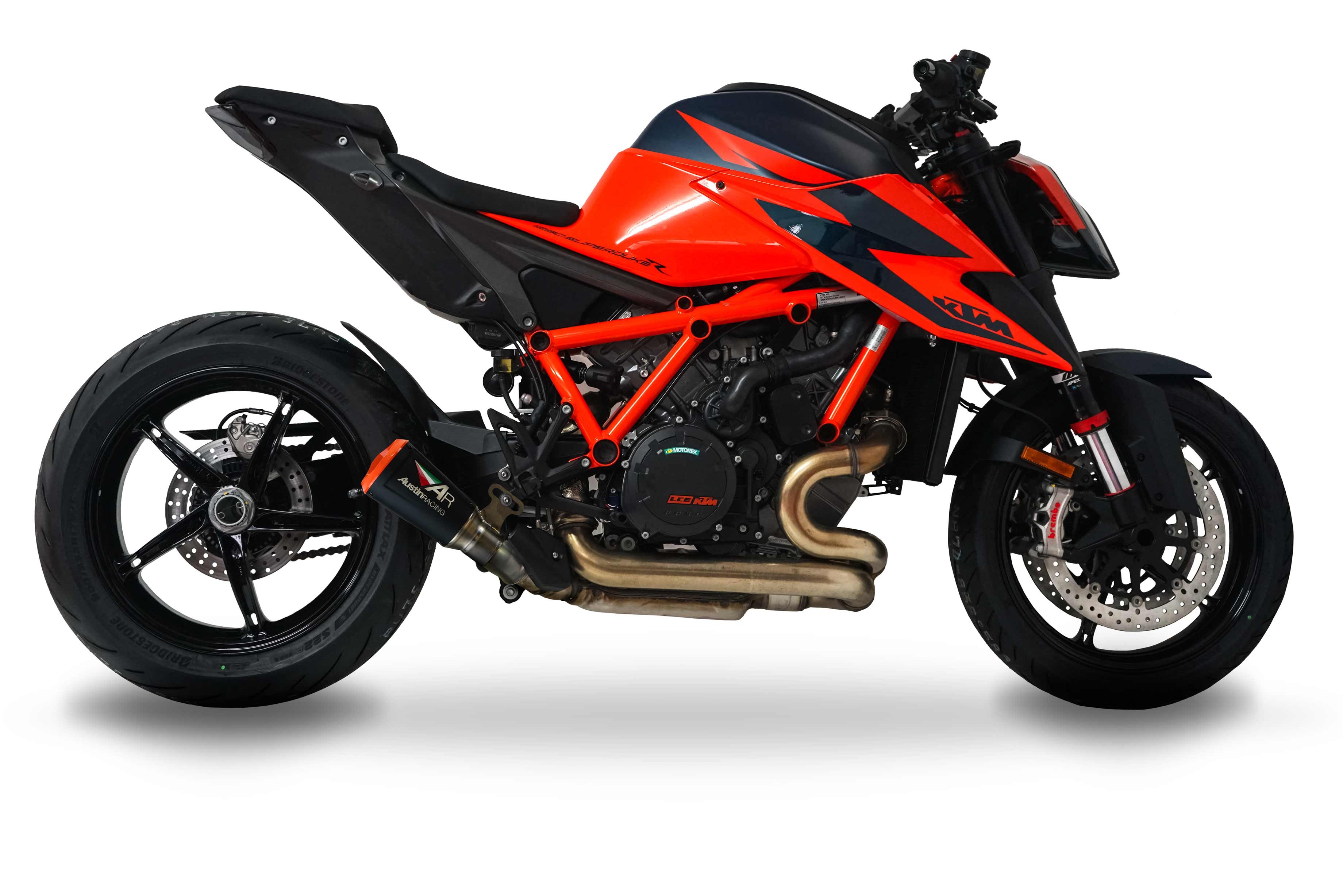 1290 スーパーデューク R オースティンレーシング チタン マフラー 2020 - 2025 KTM SUPERDUKE R/RR/EVO 1290 SLIP-ON EXHAUSTS