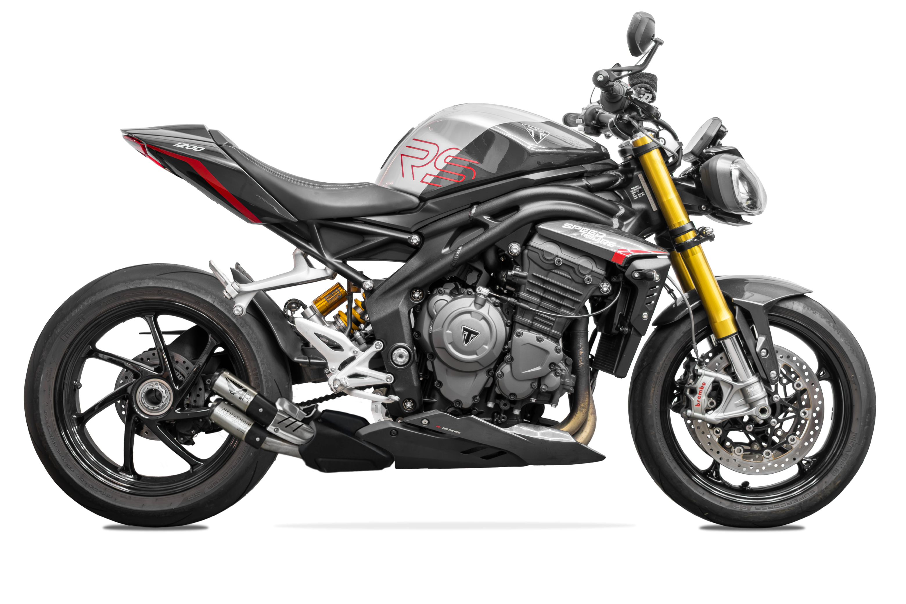 スピードトリプル　AustinRacing　SpeedTripleRS 2021 - 2026 1200 SPEED TRIPLE DB COMPLIANT SLIP-ON EXHAUST SYSTEM